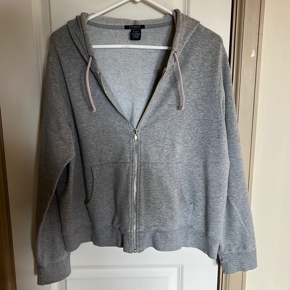 Gap Stretch XL zip up gray sweatshirt